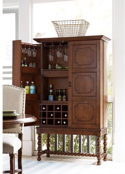 Paula Deen Dogwood 'A Guy Walks Into A Bar' Cabinet in Low Tide Finish Paula Deen Furniture, Drinks Cabinet, Paula Deen, Online Furniture Shopping, Universal Furniture, Bar Ideas, Bar Cabinet, Wine Storage, Mini Bar