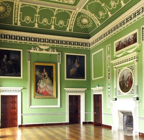 Robert Adam designed Eating Parlour at Headfort House, Ireland Robert Adam, Architecture Baroque, Georgian Interiors, English Interior, Airy Room, Neoclassical Interior, Adam Style, Ireland Homes, Regency Era