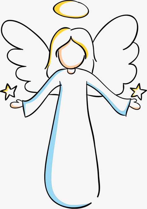 Cartoon Angel Drawing, Rock Painting Angels, How To Draw Angel, How To Paint Angels, How To Draw An Angel, Christmas Angel Drawing, Angel Rock Painting, Drawing Of An Angel, Angels Drawing