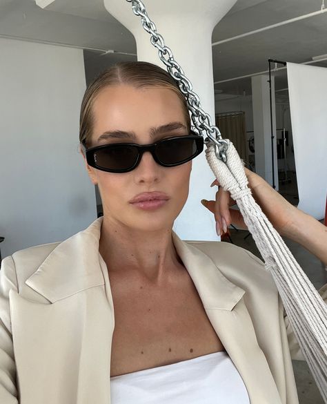 🩷🩷🩷  Shop OTRA Eyewear | Online now  www.huskistyle.com.au Cream Sunglasses, Tanning Sunscreen, Barefoot Blonde, Jumpsuit Jacket, Rectangular Sunglasses, Long Blouse, Beauty Brand, Earring Necklace, Playsuit Jumpsuit