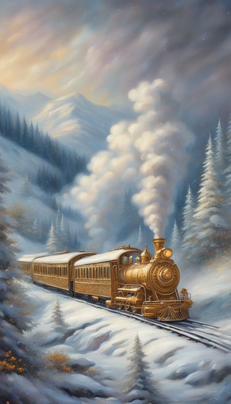 Magical Train, Christmas Trains, Train Wallpaper, Train Christmas, Railroad Photography, Train Art, Old Trains, Train Photography, Spirituality Book