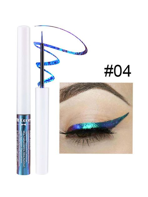 Eyeliner Colorful, Shiny Makeup, Duochrome Eyeshadow, Eyeliner Liquid, Liquid Pearls, Glitter Liquid, Metallic Eyes, Eyeliner Eyeshadow, Metallic Eyeshadow