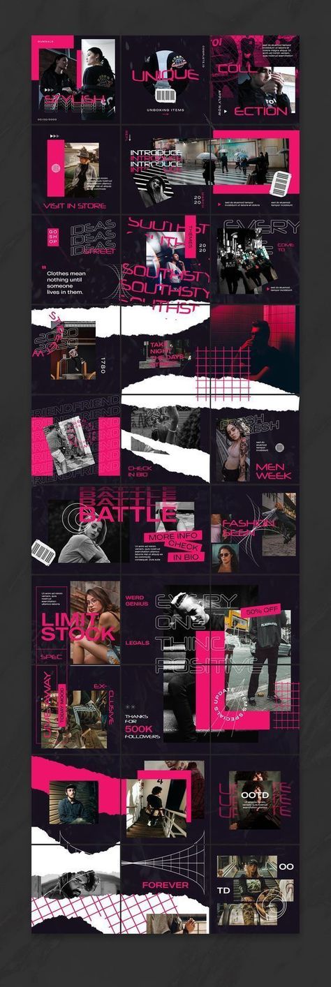 Instagram Grid Design, Tipografi 3d, Desain Editorial, Instagram Puzzle, Instagram Template Design, Instagram Grid, Instagram Layout, Instagram Feed Inspiration, Social Media Design Inspiration