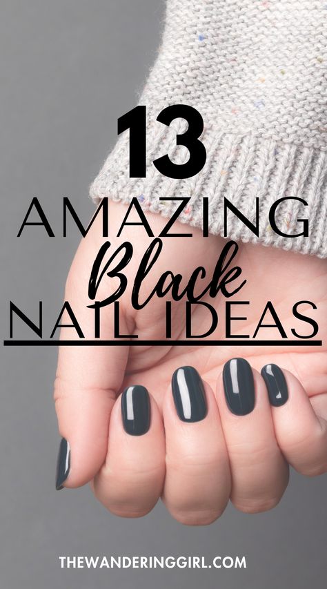 Explore these amazing black nails ideas for your next manicure! From bold black nails to chic black acrylic nails, there’s something for everyone. Add a touch of sparkle with black nails with glitter or get creative with black nails with design for a unique look. Whether you're going for stylish black nails or keeping it elegant with classy black nails, these black nail art ideas will elevate your style!" Classy Simple Nails, Classy Black Nails, Black Nails With Glitter, Black Acrylic Nails, Black Nail Art, Black Nail Designs, Black Nail, Simple Nail Designs, Black Acrylic