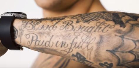 Dustin Poirier Tattoo, Paid In Full Tattoo, Dustin Poirier, Full Tattoo, Paid In Full, Ufc, Polynesian Tattoo, Tattoo Ideas, Tattoos