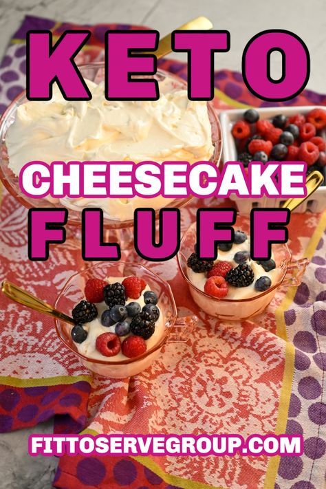 Enjoy all the flavor of cheesecake minus all the carbs with this no-bake keto cheesecake fluff recipe that is ready in just 5 minutes. This easy keto cheesecake recipe uses just four ingredients allowing you to have a no-bake keto dessert that is sure to silence your sweet tooth. keto-friendly cheesecake fluff| no-bake keto cheesecake fluff| low-carb cheesecake fluff| sugar-free cheesecake fluff Cheesecake Fluff Keto, Keto Cheesecake Fluff, Easy Keto Cheesecake, Cheesecake Fluff, Keto No Bake Cheesecake, Sugar Free Cheesecake, Ketogenic Desserts, Fluff Recipe, Fluff Desserts