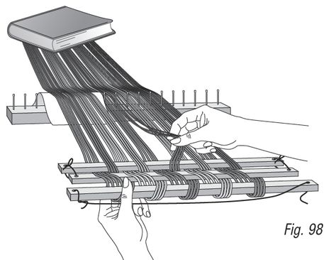 Two Crosses?? Speed up your warping process - For those who warp the loom back-to-front - Peggy Osterkamp's Weaving Blog Weaving Loom Projects, Weaving Tutorial, Heddle Loom, Weaving Yarn, Tablet Weaving, Textile Fiber Art, Tapestry Art, Weaving Patterns, Weaving Art