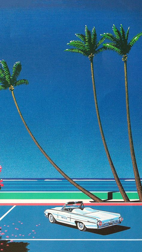 Hiroshi Nagai Wallpaper, Hiroshi Nagai, Instagram Photo Dump, Vaporwave Wallpaper, Retro Painting, Vaporwave Art, 8bit Art, New Retro Wave, La Rive