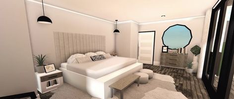 Bloxburg Hotel Rooms Ideas, Roblox Bloxburg Parent Bedroom Ideas, Bloxburg Room Ideas Parents, Mom Bloxburg Bedroom, Bed Design Bloxburg, Bloxburg Master Room Ideas Modern, Bloxburg Bedroom Ideas For Parents, Bedroom Ideas Bloxburg Master, Bloxburg House Ideas Master Room