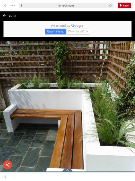 Hi, we are looking to build a concrete block planter and render it. Garden Seating Area, Backyard Seating Area, Contemporary Garden Design, Nutrition Quotes, Small Courtyard Gardens, Courtyard Gardens Design, Courtyard Gardens, Backyard Seating, Back Garden Design