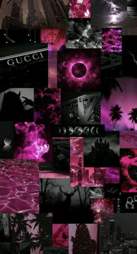 Hall Background, Pink And Black, Pink Black, Collage, Purple, Pink, Black