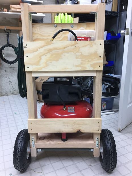 Air Compressor Cart, Compressor Cart, Garage Workshop Organization, Power Tool Storage, Garage Organization Diy, Garage Tool Storage, Woodworking Shop Projects, Shed Colours, Diy Garage Storage