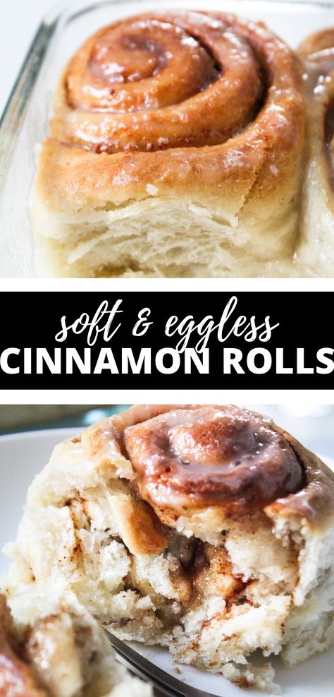 Homemade Cinnamon Rolls No Egg, Easy Cinnamon Rolls No Eggs, Cinnamon Rolls Homemade Eggless, Bread No Eggs Recipe, Cinnamon Buns No Egg, Bread Recipes No Egg, Egg Free Cinnamon Roll Recipe, No Egg Cinnamon Rolls, Eggless Pastry Recipes