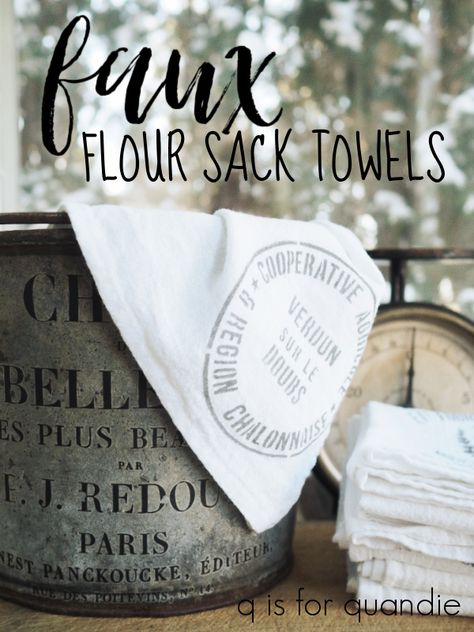 Stamping Flour Sack Towels, Diy Flour Sack Towels, Flower Sack Towel Ideas, Cricut Flour Sack Towels Diy, Flour Sack Towels Crafts, Diy Flour, French Stencil, Flour Sacks, Tea Towels Diy