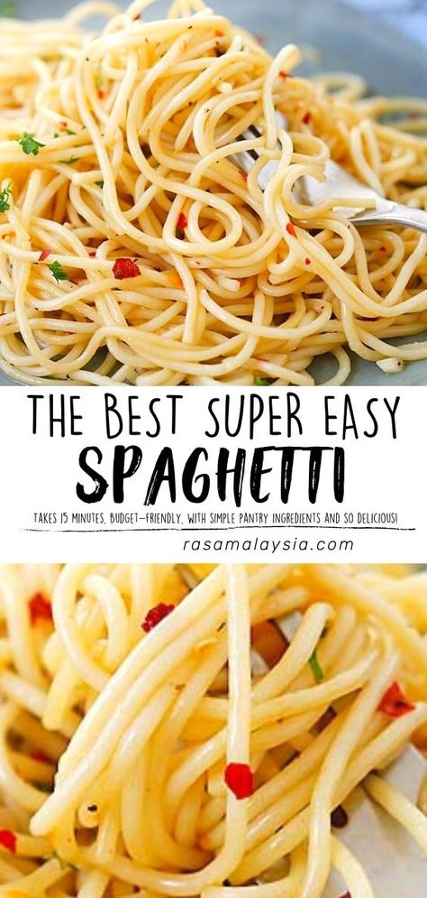 Spaghetti With No Sauce, Spaghetti Without Sauce, Spaghetti Noodle Dinner Ideas, Spaghetti Recipes Without Tomato Sauce, Easy Spaghetti Recipes No Meat, Plain Spaghetti Recipes, Spagetti Recipe Easy, Easy Speggetti Recipes, Spaghetti Without Tomato Sauce