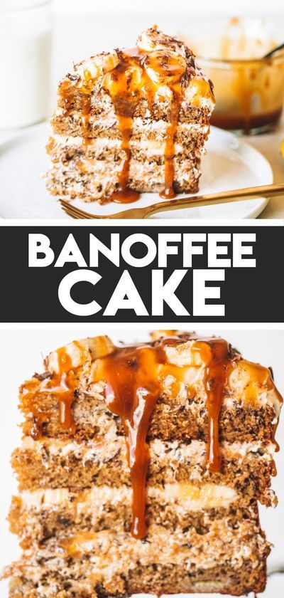 Mother's Day Dessert, Banoffee Cake, Banoffee Pie Recipe, Cake Recipes At Home, Cupcakes Recipes, Homemade Caramel Sauce, Banoffee Pie, Overripe Bananas, Cakes Recipes