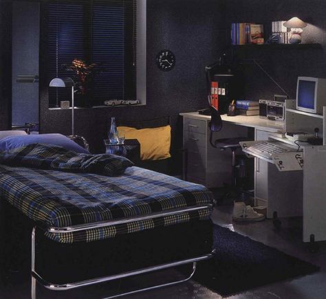 Interior Design 80s, 80s House Aesthetic, Bedroom Aesthetic Green, 80s Futurism, 1980s Interior, 90s Interior, 80s Bedroom Aesthetic, 80s Interior Design, 80s House