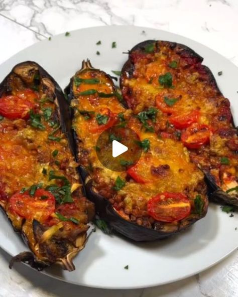 @vegan.healthy.plan on Instagram: ""GET The Complete Plant Based Cookbook - Over 200+ Delicious Vegan Recipes Including 30-day Meal Plans" =>> LINK IN BIO 🔗 @vegan.healthy.plan

1️⃣ or 2️⃣? Which #recipe would you try?👇

1️⃣ Baked Eggplant

by @Cooking__diaries_.
.
INGREDIENTS:
• 1 large eggplant..
• 2 fresh tomatoes (medium).
• 250 gr of vegan mozzarella cheese.
• 200 gr grated tomatoes.
• 4 garlic cloves.
• 1/2 tsp. Seasoning of dried italian herbs.
• 5-6 basil leaves (chopped).
• 1.5 tsp. Sugar.
• Salt and black pepper to taste.
• 1 tbsp. Olive or vegetable oil.

👉 Preheat the oven to 180°C.
👉Line a baking tray with baking paper.

👉Wash and dry the eggplant.
👉Cut lengthways without cutting the stalk all the way through.
👉Lightly press on the stem of the eggplant to open it.
👉Sea Vegan Mozzarella Cheese, Crispy Eggplant, Mediterranean Diet Recipes Dinners, Vegetables Food, Italian Herbs, Healthy Plan, Vegan Mozzarella, Plant Based Cookbook, Baked Eggplant