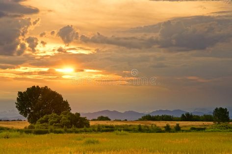 July Skies. The sunset as seen over the landscape of Cherry Creek State Park in , #sponsored, #landscape, #Cherry, #Creek, #July, #Skies #ad Plains Landscape, Sky Rainbow, Sunrise Landscape, Italy Landscape, Scenery Pictures, Landscape Photography Nature, Pretty Landscapes, Winter Painting, 수채화 그림