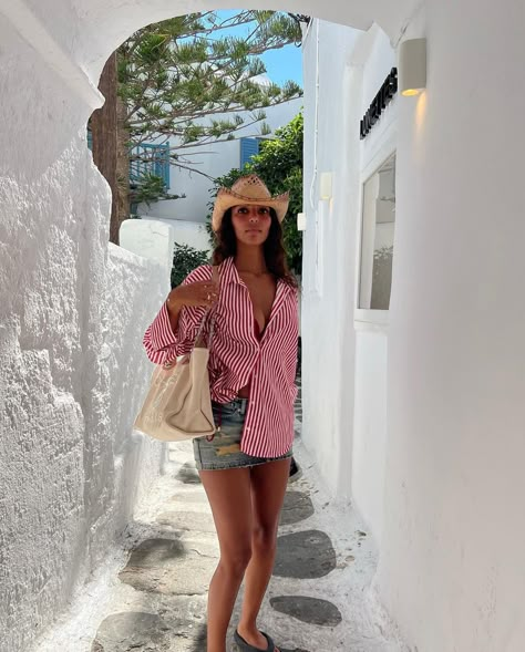 Sandra Shehab, European Beach, 20 Outfits, Outfits For Summer, Denim Skirt Outfits, Lazy Day Outfit, Europe Outfits, Summer Vacation Outfits, Vacay Outfits