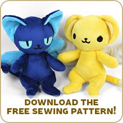 Free Pattern Friday! Kero-chan & Suppi Plush | Choly Knight Kero Chan, Choly Knight, Anime Birthday, Sakura Card Captor, Cute Sewing Projects, Ith Embroidery, Animal Sewing Patterns, Plushie Patterns, Sewing Stuffed Animals