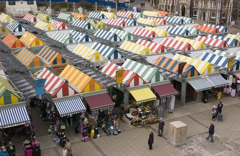 Norwich Market, Open Air Market, Norwich England, Modern Restaurant Design, Restaurant Flooring, Norwich Norfolk, Modern Restaurant, Market Stalls, Uk Photos