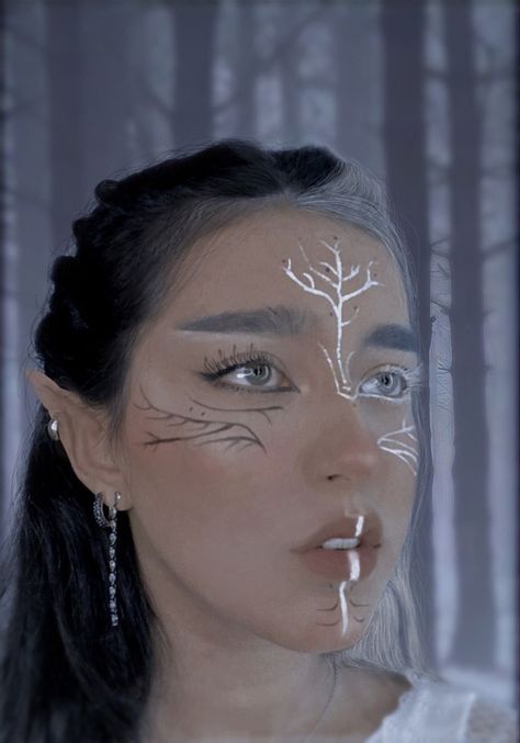 Elven Makeup, Fairy Make-up, Witchy Makeup, Elf Cosplay, Halloween Makeup Inspiration, Elf Costume, Elf Makeup, Fairy Makeup, Colorful Eye Makeup