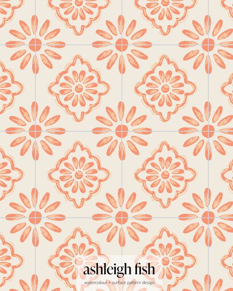 Beautiful Italian tiles from my Mediterranean Summer Collection. Do you love the blue or peach best? #italiantilepattern #artlicensing #artforlicensing #illustration #licensingartist #surfacepatterndesign #surfacepatterndesigner #mediterraneantilespattern #mediterraneantilesquilt #summerpattern Italian Patterns, Italian Spritz, Mediterranean Pattern, Italian Tiles Pattern, Tile Painting, Italian Pattern, Bobbie Goods, Mediterranean Summer, Mediterranean Tile