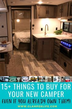 Rv Camper Must Haves, Motor Home Bedding, Rv Camper Outdoor Set Up, Camper Set Up Checklist, New Trailer Essentials, Camper Trailer Must Haves, Rv Camping Hacks Travel Trailers, What To Keep In Your Camper, Stocking Rv For First Time