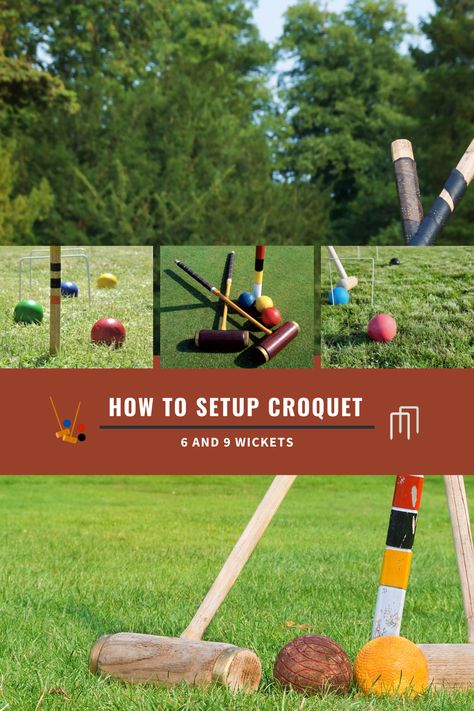 Croquet is a popular backyard game and if you want to play, you need to know how to set up croquet courses. Our guide covers set up for 6 and 9 wicket layouts. #gamesforkids How To Play Croquet, Croquette Game, Old Magazine Crafts, Life Size Games, Fun Outdoor Activities, Magazine Crafts, Activities For Adults, Yard Games, Backyard Games