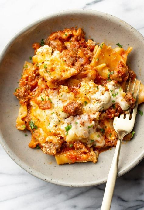 Ravioli With Spinach, Ham And Noodle Casserole, Baked Ravioli, Southern Living Recipes, Spinach Ravioli, Skillet Lasagna, Ravioli Bake, Main Dish Casseroles, Ground Beef Casserole