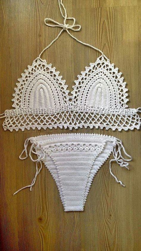 Crochet Bikinis, Crochet Beach Wear, Crochet Bathing Suits, Bikinis Crochet, Crochet Bra, Crochet Swim, Bonnet Crochet, Crochet Swimwear, Crochet Woman