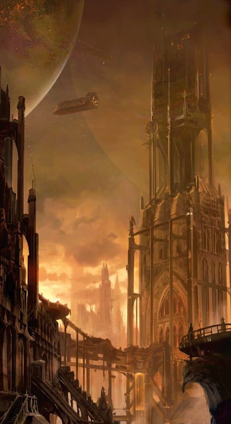 More Warhammer 40K Hive City, Dark Heresy, Imperial City, 40k Art, World Of Tomorrow, Warhammer 40k Art, Warhammer Art, Warhammer 40k Artwork, Fantasy Theme