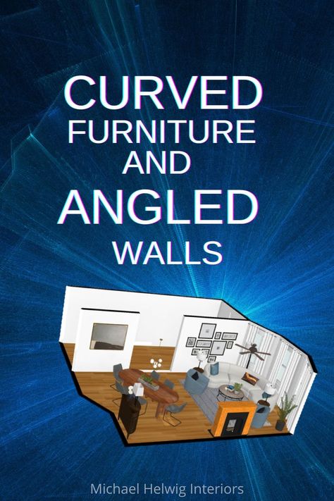 The curved furniture trend is hot this year. But, for small and tricky rooms with angled walls it could be the very best solution to get maximum seating, optimal flow and superior function. Here's a shared living and dining room where every piece of furniture has rounded curves. Shared Living And Dining Room, Curved Furniture, Living Room And Dining Room, Furniture Trends, Living And Dining Room, Livingroom Layout, Home Decor Trends, This Year, Dining Room