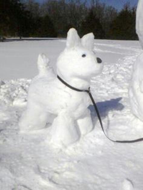 snowman dogs | If you’ve got snow and a dog, consider making a snowdog! Snowdogs ... Snow Creatures, Dog Snowman, Snow Ideas, Snow Humor, Snow Buddies, Snowmen Pictures, Wanna Build A Snowman, Snowman Ideas, Snow Animals