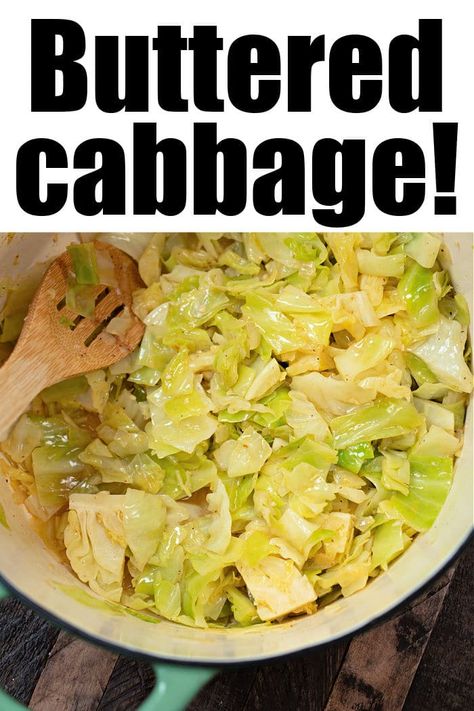 Cooked Cabbage Recipes, Recipe For Cabbage, Cabbage Steaks Recipe, Easy Cabbage Recipes, Fried Cabbage Recipes, Cabbage Recipes Healthy, Buttered Cabbage, Sauteed Cabbage, Roasted Cabbage