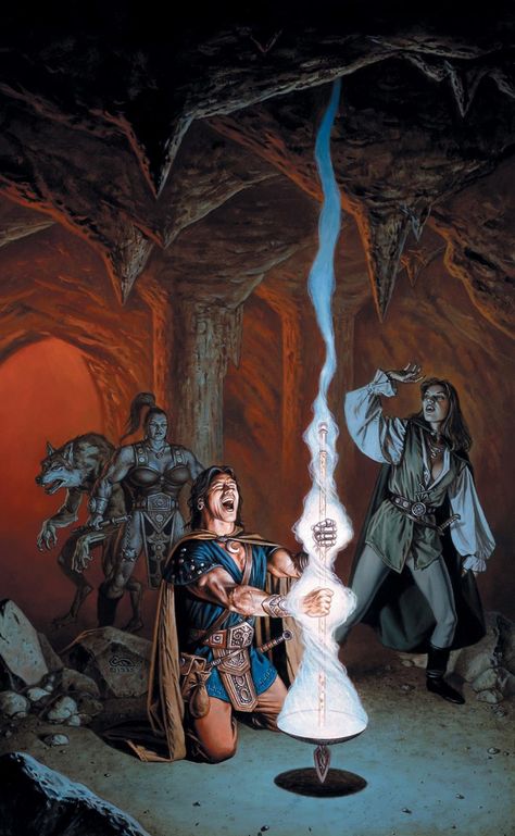 Clyde Caldwell, Classic Fantasy, Classic Rpg, The Arcana, Dungeons And Dragons Art, Fantasy Heroes, Dungeons And Dragons Characters, Dnd Art, Fantasy Artist