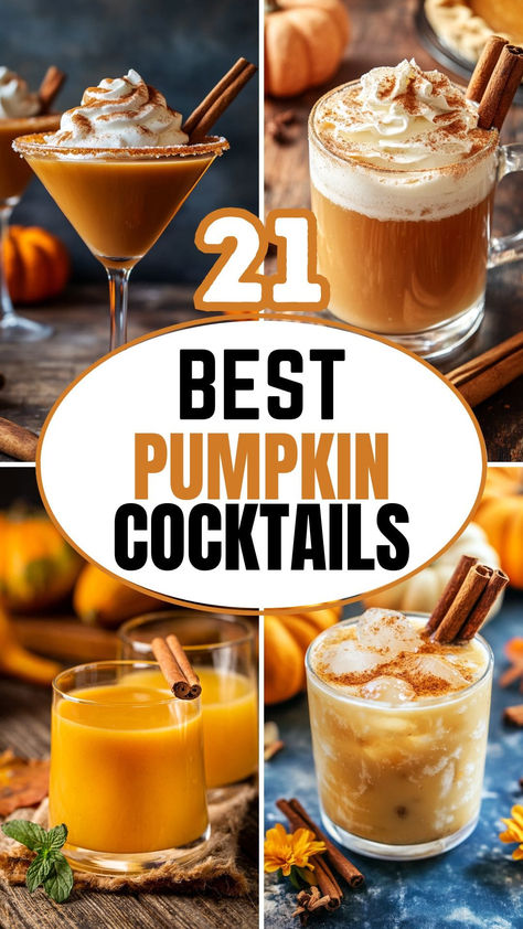 Bold and creamy, these pumpkin cocktails are a must for Thanksgiving celebrations! Perfect for holiday gatherings, these drinks bring a festive touch. Best Thanksgiving Drinks, Fancy Thanksgiving Drinks, Thanksgiving Bulk Cocktails, Thanksgiving Booze Drinks, Bourbon Thanksgiving Cocktail, Holiday Martinis Thanksgiving, Mixed Drinks For Thanksgiving, Pumpkin Cocktail Recipes, Fall Drinks Alcohol, Pumpkin Spice Cocktail, Pumpkin Martini, Spiced Cocktail, Pumpkin Spice Cream. Pumpkin Spice Drinks Alcohol, Pumpkin Drinks Alcoholic, Thankgiving Drinks, Thanksgiving Martini, Cocktail Recipes Fall, Drinks For Thanksgiving, Thanksgiving Drinks Alcohol, Cocktails For Thanksgiving, Pumpkin Cocktail Recipes