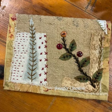 A video and little slow stitching project Slow Stitching Tutorial, Embroidery Education, Slow Stitching Ideas Hand Embroidery, Slow Stitching Textile Art, Slow Stitching Ideas, Embroidery Calendar, Jennifer Clouston, Month Embroidery, Slow Stitching Projects