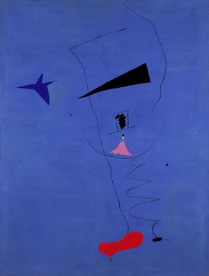 This painting (Etoile Bleue) was sold for $37m. Excuse me while I burn all my art supplies. - Imgur Joan Miró I Ferrà, Miro Paintings, Joan Miro Paintings, Joan Mir, Most Famous Paintings, Yves Klein, Art Invitation, Spanish Painters, Damien Hirst