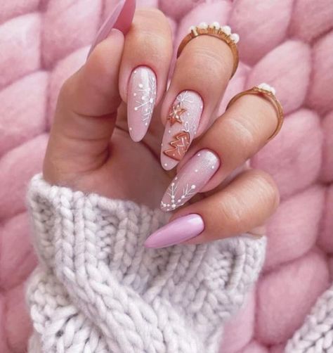 Pink Winter Nails, Pink Christmas Nails, Cute Pink Nails, Sunflower Nails, Gold Glitter Nails, Hot Pink Nails, Pink Ombre Nails, Green Nail Designs, Nude Nail Designs