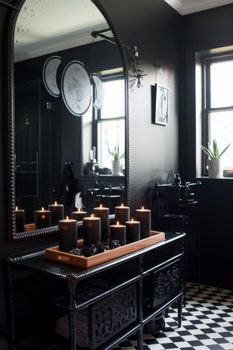 Bring a bewitching charm to your bathroom with moody hues and witchy decor. From spellbound lighting to celestial details, these ideas will turn your space into a cozy, mystical sanctuary. #WitchyBathroom #MysticalDecor #DarkElegance #EnchantedHome #GothicBathroom #WitchyVibes #BathroomTransformation #DarkAesthetic #BohoWitchDecor #MysticalSpaces