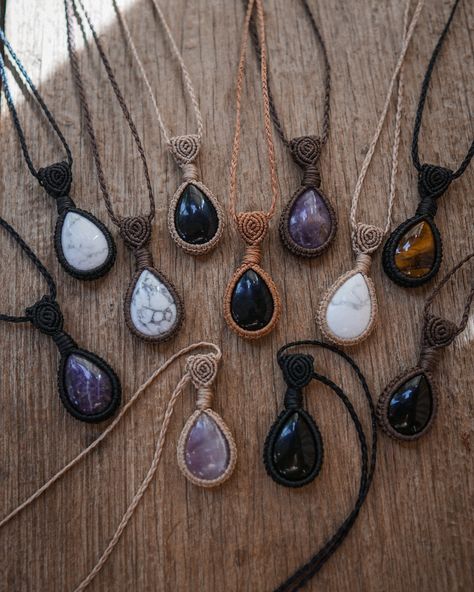 Carry the love and warmth of Rose Quartz or the wisdom and intuition of Amethyst with our handmade macrame necklaces ✨ Available on black, brown or beige cord! Shop online now at www.jaiyen.store 🌺 . . . #handmadenecklace #handmadejewelry #handmadejewellery #handmadejewelrydesign #bohojewelry #bohonecklace #bohemiannecklace #healingstonejewelry #crystalhealingjewelry #amethystnecklace #rosequartznecklace #macramenecklace #macramejewelry Hemp Anklet, Macrame Necklaces, Healing Stones Jewelry, Vibe Check, Bohemian Jewellery, Bohemian Accessories, Rose Quartz Necklace, Micro Macramé, Handmade Macrame