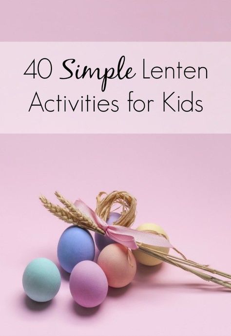 Before you start searching for Easter basket ideas, check out my list of 40 simple Lenten activities for kids. They are so simple you can do one for each day of the season. 15 & 39 - such easy outings! Lenten Activities For Kids, Lent Kids, Lenten Activities, Catholic Lent, Rich Mom, Lenten Season, Catholic Crafts, Catholic Family, Catholic Kids