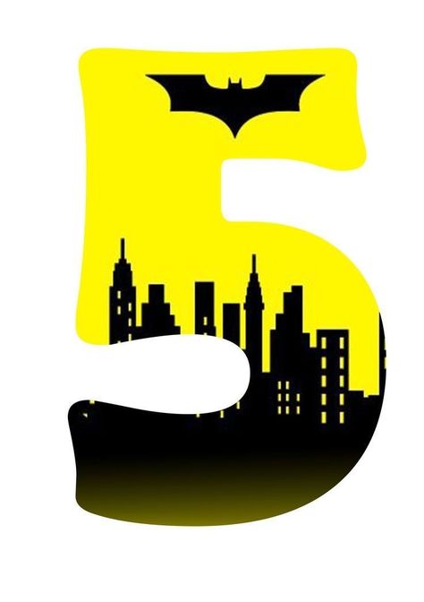 Batman Numbers Printable, Batman Toppers Free Printable, Batman Number Cake, Batman Cake Topper Printable, Batman Birthday Theme, 5 Birthday Theme, Batman Topper, Batman Cake Ideas, Lego Batman Cakes