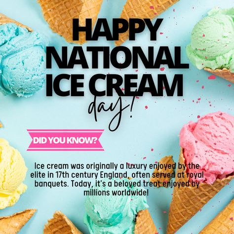 🍦 Happy National Ice Cream Day!🍦  Whether you scream for classic vanilla, indulge in decadent chocolate, or prefer fruity sorbets, today is the day to treat yourself to a scoop (or two!) of your favourite flavour.   What's your ultimate ice cream combination? 🍨🍧  . . . . . . . . . . #nationalicecreamday #icecreamlovers #sundaefunday #cooltreats #summerindulgence #icecreamparty #sweettooth #delicioustreats #icecreamobsession #scoopjoy National Icecream Day, National Ice Cream Day, Ice Cream Day, Today Is The Day, Ice Cream Party, Decadent Chocolate, Treat Yourself, Scream, Delicious Desserts