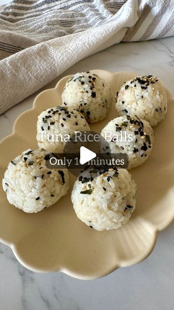 Sharon 🥢 Quick & Easy Recipes on Instagram: "10 minute Tuna rice balls (Jumeokbap) are perfect for snacking, school lunches, and picnics. These fun rice balls only take only a handful of ingredients!

Comment “recipe” for the full recipe sent to your DM!

Ingredients & Tips below ↓ 

🛒 what you’ll need:

* Cooked Rice
* Furikake
* Sesame Oil
* Tuna (drained)
* Kewpie Mayo 
* Soy Sauce

🥢 how / steps :
 full recipe 📄 link in bio : @thesavorychopstick or 💻 thesavorychopstick.com and search 🔍 “balls”

📝 notes :

* It is best to use either leftover rice that’s been gently reheated or freshly cooked rice that’s allowed to cool down. Using very hot rice will cause the balls to fall apart
* You can add as much or as little Kewpie Mayo as you’d like. 1.5tbsp is a little on the drier side, a Tuna Rice Balls, Tuna Rice, Kewpie Mayo, Quick Easy Recipes, Leftover Rice, Pop Up Market, Cooked Rice, Rice Balls, School Lunches