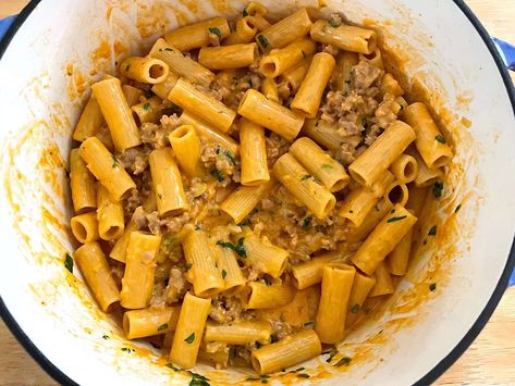 Rigatoni With Sausage And Fennel, Ina Garten Pasta Recipes, Sausage And Fennel, Rigatoni With Sausage, Baked Rigatoni, Red Sauce Pasta, Ina Garten Recipes, One Pot Dinners, Easy Pasta Dishes