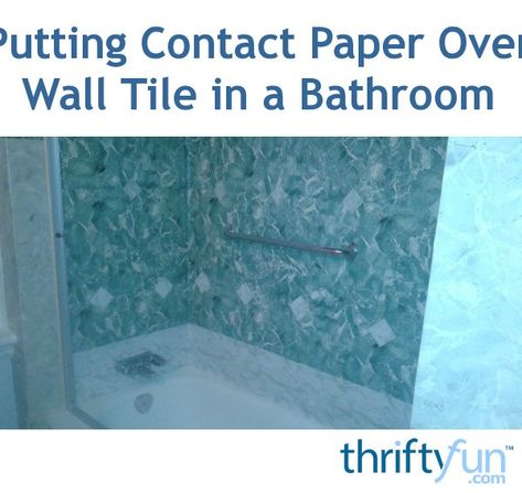 This is a guide about putting contact paper over wall tile in a bathroom. Covering ugly ceramic wall tile has been done with good quality contact paper. Some people have had success with painting the tile instead. Diy With Contact Paper, Ceramic Shower Tile, Contact Paper Wall, Bathroom Wall Coverings, Bathroom Tile Diy, Cottagecore Living, Hiding Ugly, Cement Walls, Bathtub Walls