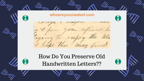 Do you want to know the steps to take to preserve old handwritten letters? In this post, learn what you should do to save protect this history for generations to come. The post How Do You Preserve Old Handwritten Letters? appeared first on Who are You Made Of?. Letters Ideas, Dna Test Results, Handwritten Letter, Different Lines, Sheet Protectors, Old Letters, Lost In Translation, Handwritten Letters, Dna Test